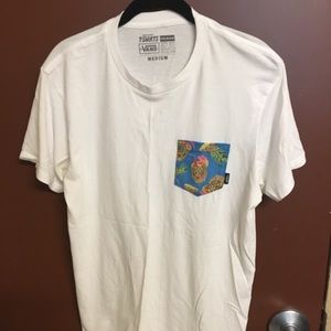 Vans White Pocket Tee Sz M